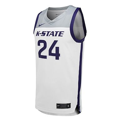 Unisex Nike #24 White Kansas State Wildcats Team Replica Basketball Jersey