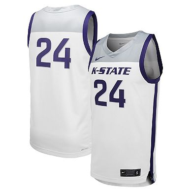 Unisex Nike #24 White Kansas State Wildcats Team Replica Basketball Jersey