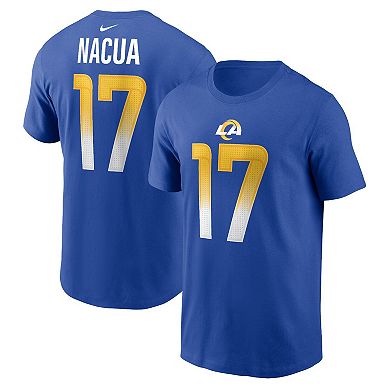 Men's Nike Puka Nacua Royal Los Angeles Rams Player Name & Number T-Shirt