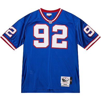Men's Mitchell & Ness Michael Strahan Royal New York Giants 2004 Authentic Throwback Retired Player Jersey