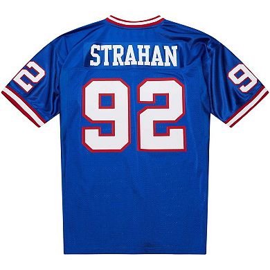 Men's Mitchell & Ness Michael Strahan Royal New York Giants 1993 Authentic Throwback Retired Player Jersey