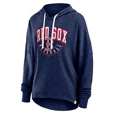 Women's Fanatics Branded Heather Navy Boston Red Sox Luxe Pullover Hoodie