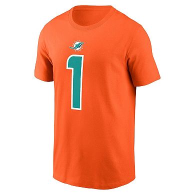 Men's Nike Tua Tagovailoa Orange Miami Dolphins Player Name & Number T-Shirt