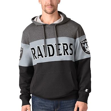 Men's Starter Black Las Vegas Raiders Extreme Pullover Hoodie