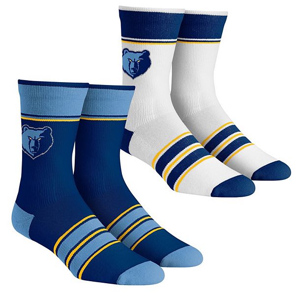 Youth Rock Em Socks Memphis Grizzlies Multi Stripe 2 Pack Team Crew Sock Set 0312