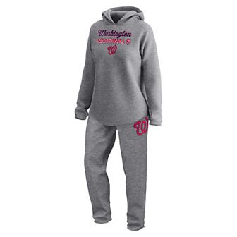 Women's Fanatics Branded Gray Washington Nationals Legacy Pullover Sweatshirt & Sweatpants Set
