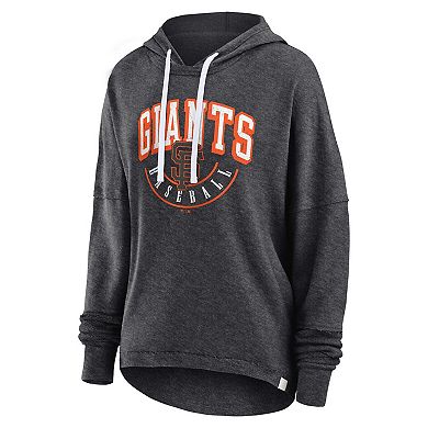 Women's Fanatics Branded Heather Charcoal San Francisco Giants Luxe Pullover Hoodie