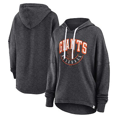 Women's Fanatics Branded Heather Charcoal San Francisco Giants Luxe Pullover Hoodie