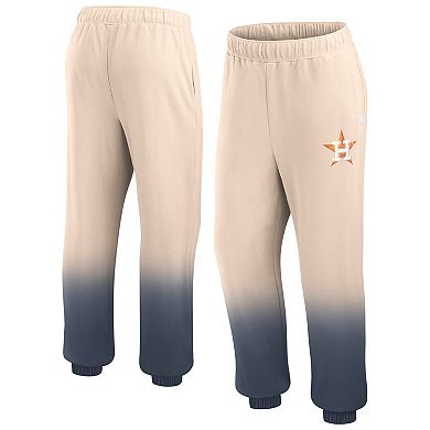 Women's Fanatics Branded Tan/Navy Houston Astros Luxe Ombre Lounge Pants