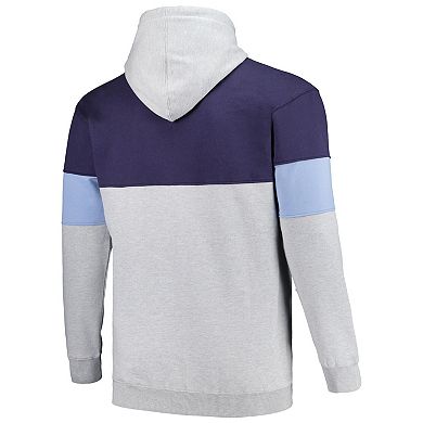 Men's Fanatics Branded Navy/Light Blue Memphis Grizzlies Big & Tall Pullover Hoodie