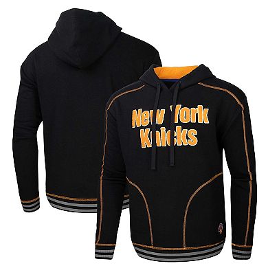 Men's Stadium Essentials Black New York Knicks Baseline Pullover Hoodie