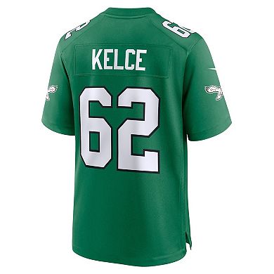 Men's Nike Jason Kelce Kelly Green Philadelphia Eagles Alternate Game Player Jersey