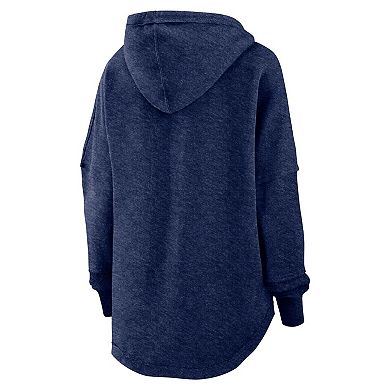 Women's Fanatics Branded Heather Navy Houston Astros Luxe Pullover Hoodie