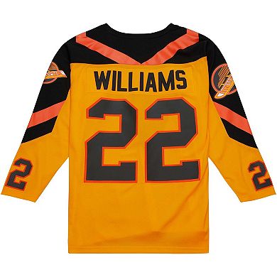 Men's Mitchell & Ness Dave Williams Yellow Vancouver Canucks Men's 1981/82 Blue Line Player Jersey