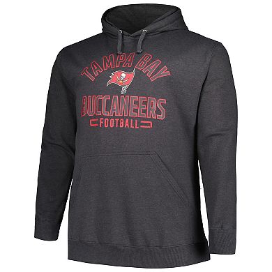 Men's Fanatics Branded Heather Charcoal Tampa Bay Buccaneers Big & Tall Pullover Hoodie