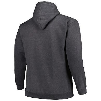 Men's Fanatics Branded Heather Charcoal Tampa Bay Buccaneers Big & Tall Pullover Hoodie