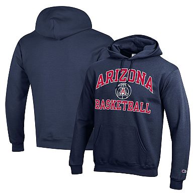 Men's Champion Navy Arizona Wildcats Basketball Icon Powerblend Pullover Hoodie