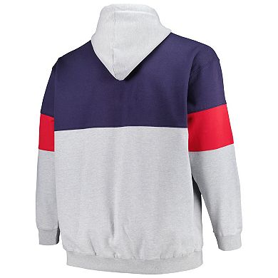 Men's Fanatics Branded Navy/Red New Orleans Pelicans Big & Tall Pullover Hoodie