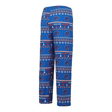 Men's Concepts Sport Royal Boise State Broncos Swivel Long Sleeve T-Shirt & Pants Sleep Set