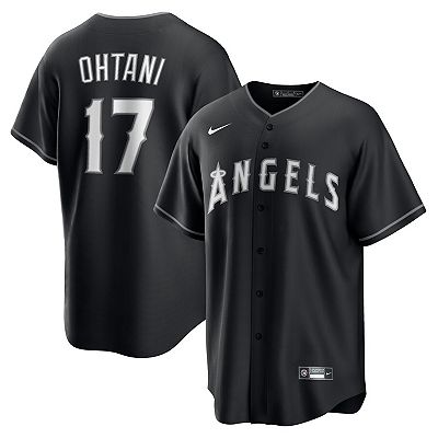 Men s Nike Shohei Ohtani Black Los Angeles Angels Official Replica Player Jersey