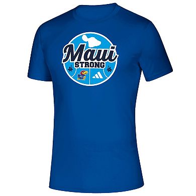 Men's adidas Royal Kansas Jayhawks Maui Strong Creator T-Shirt