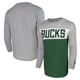 Unisex Heather Gray Milwaukee Bucks Loge Long Sleeve T-Shirt
