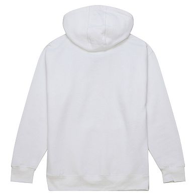 Men's Mitchell & Ness x Tats Cru White Philadelphia 76ers Hardwood Classics Brick Pullover Hoodie