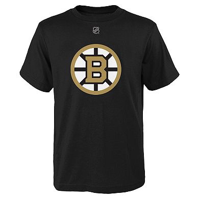 Youth David Pastrnak Black Boston Bruins Name & Number T-Shirt