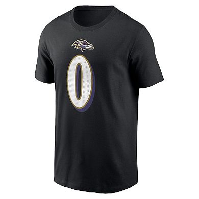 Men's Nike Roquan Smith Black Baltimore Ravens Player Name & Number T-Shirt