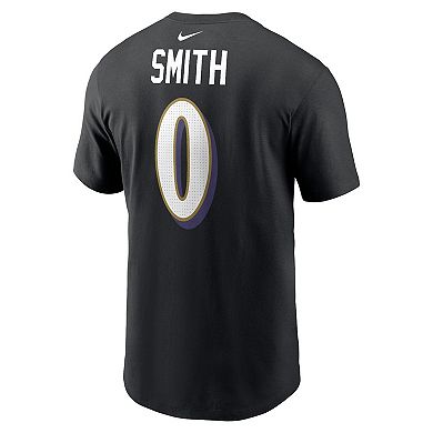 Men's Nike Roquan Smith Black Baltimore Ravens Player Name & Number T-Shirt