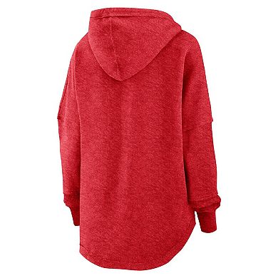 Women's Fanatics Branded Heather Red St. Louis Cardinals Luxe Pullover Hoodie