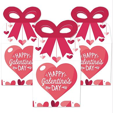 Big Dot Of Happiness Happy Galentine's Day - Valentine's Day Party Bow Boxes 12 Ct