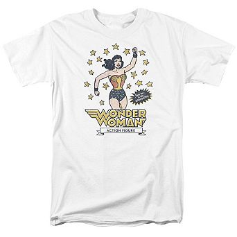 Dc Comics Action Figure Short Sleeve Adult T-shirt