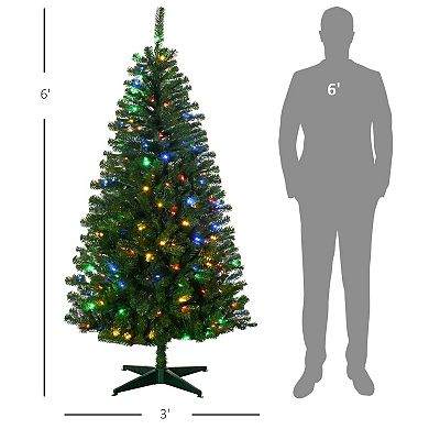 6ft Tall Prelit Artificial Christmas Tree Holiday Décor W/ 584 Branches Lights