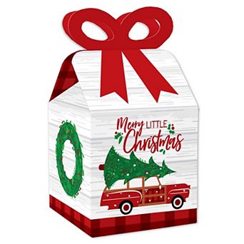 Big Dot Of Happiness Merry Little Christmas Tree Favor Gift Boxes Christmas Bow Boxes 12 ct