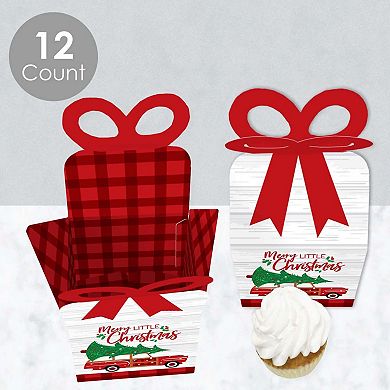 Big Dot Of Happiness Merry Little Christmas Tree Favor Gift Boxes Christmas Bow Boxes 12 Ct