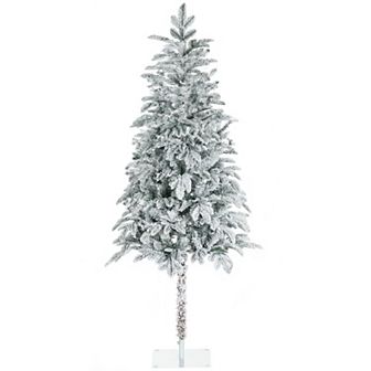 6ft Tall Flocked Artificial Christmas Tree Holiday Décor With 226 Snow Branches