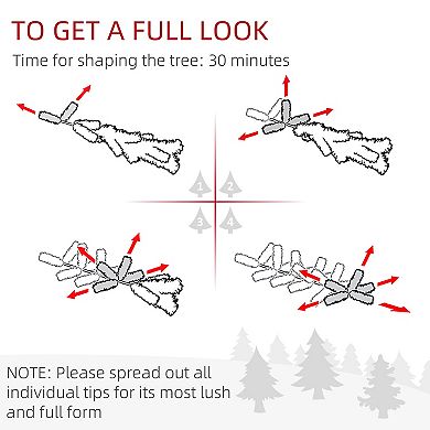 5' Snow Flocked Artificial Christmas Tree Pencil Xmas Tree W/ Branch Tips White