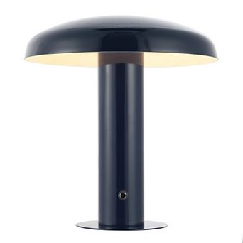 Suillius Contemporary Bohemian Rechargeable Cordless Iron Integrated Led Mushroom Table Lamp
