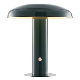 Suillius Contemporary Bohemian Rechargeable Cordless Iron Integrated Led Mushroom Table Lamp