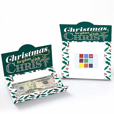 Big Dot Of Happiness Religious Christmas Merry Christmas Cross Money & Gift Card Holders 8 Ct