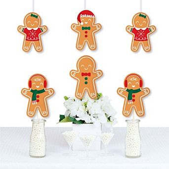 Big Dot Of Happiness Gingerbread Christmas - Decor Diy Holiday Party Essentials - Set Of 20