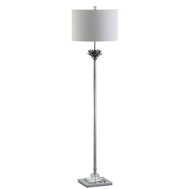 Amelia Lotus Crystal Metal Led Floor Lamp