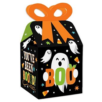 Big Dot Of Happiness You've Been Booed Favor Gift Boxes Ghost Halloween Party Bow Boxes 12 ct