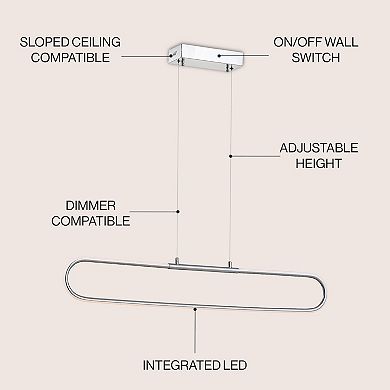 Ned Dimmable Adjustable Integrated Led Metal Linear Pendant