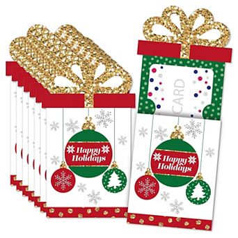 Big Dot Of Happiness Ornaments Christmas Party Money Gift Card Nifty Gifty Card Holders 8 ct