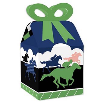 Big Dot Of Happiness Kentucky Horse Derby Square Favor Gift Boxes Horse Race Bow Boxes 12 ct