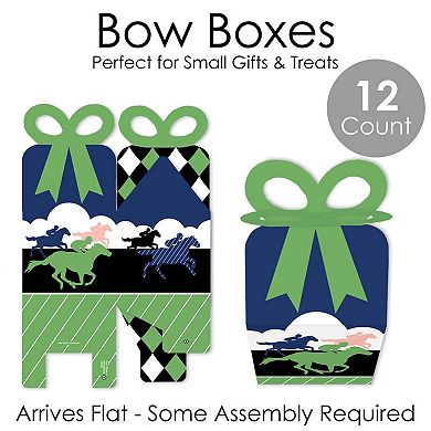 Big Dot Of Happiness Kentucky Horse Derby Square Favor Gift Boxes Horse Race Bow Boxes 12 Ct