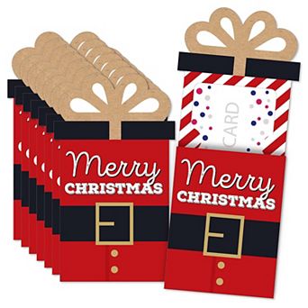 Big Dot Of Happiness Jolly Santa Claus Christmas - Money & Gift Card Nifty Gifty Holders 8 ct