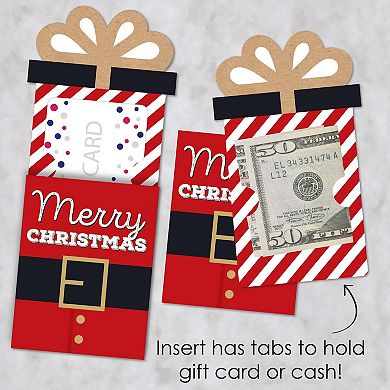 Big Dot Of Happiness Jolly Santa Claus Christmas - Money & Gift Card Nifty Gifty Holders 8 Ct